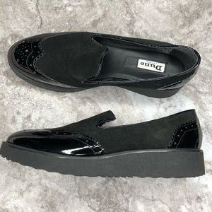 Dune leather Garner wingtip loafers